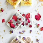 DIY soap making process with natural ingredients and molds.