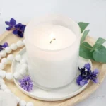 DIY stress relief candle kit featuring 8 calming scents for relaxation.