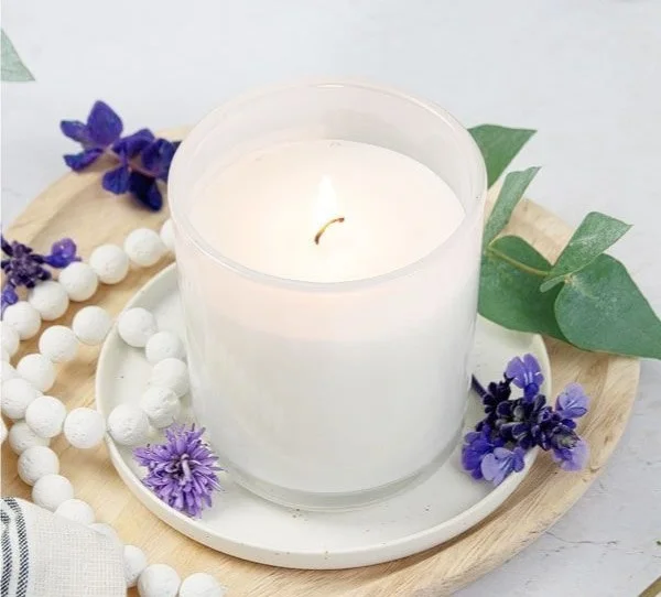 DIY stress relief candle kit featuring 8 calming scents for relaxation.