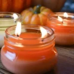Homemade DIY candle and wax melt creations in an assortment of colors and scents.