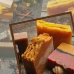 Essential oil soap recipe for men showcasing natural ingredients and scents