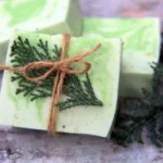 Homemade winter forest soap with fresh, woodsy scents for beginners