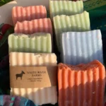 Homemade unscented goat milk soap for sensitive skin in natural ingredients