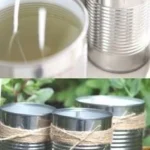 Homemade DIY citronella candles in decorative jars for pest control