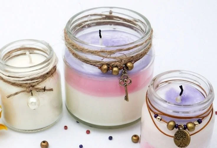 DIY scented candles tutorial with step-by-step instructions and materials needed.