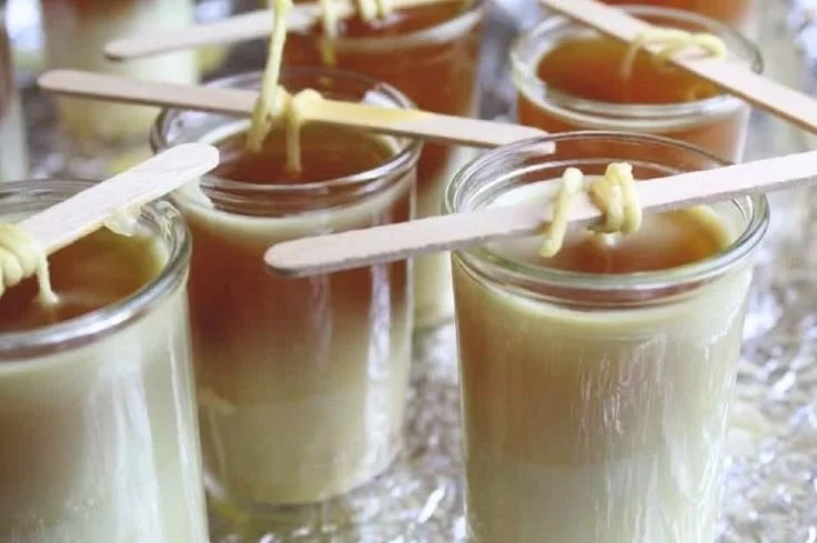 DIY beeswax candles for home decor
