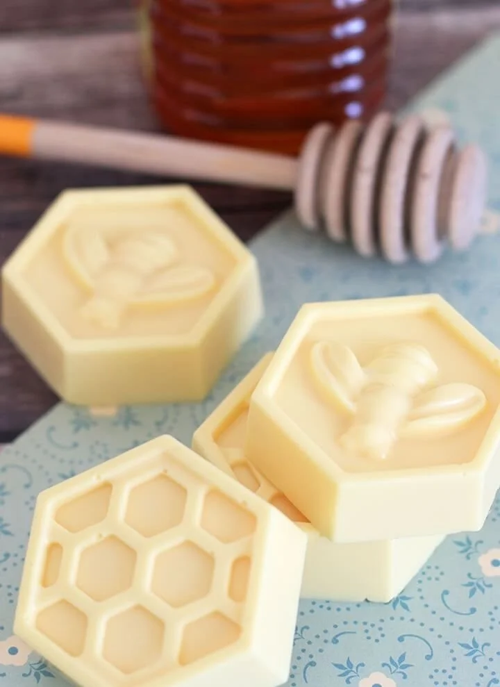 Homemade Milk and Honey Soap bars ready to pamper your skin.