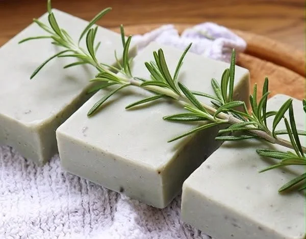 Natural rosemary soap with Cambrian blue clay for oily skin care
