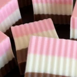 Neapolitan soap bar with triple-layer dessert scents - artisan handmade soap