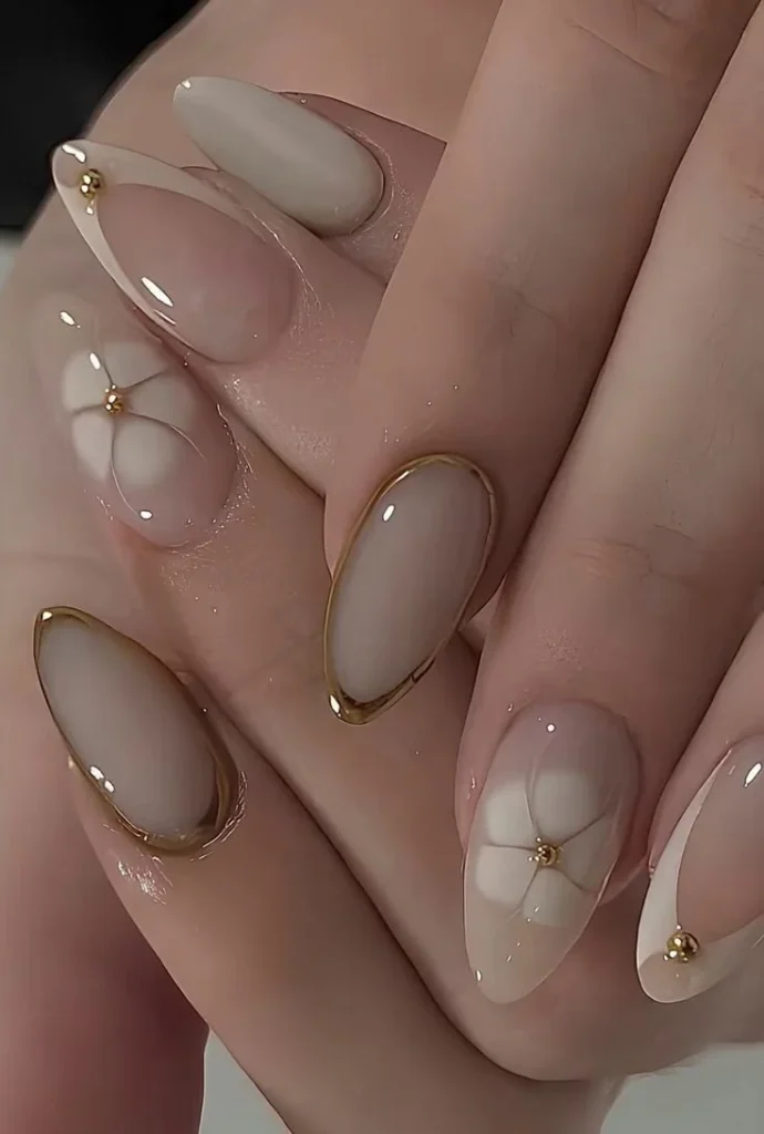 Beautiful oval nails featuring winter colors for 2025-2026 nail art ideas