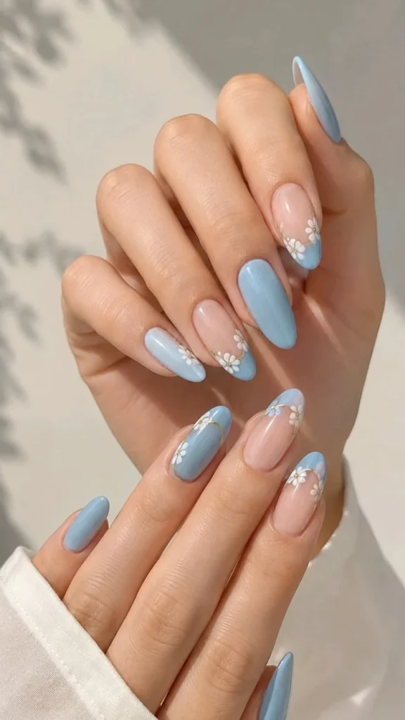 Trendy September nails featuring autumn colors and designs.