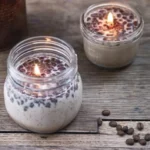 Solar cooking techniques and DIY candle projects using coffee grounds.