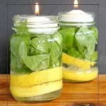 Easy DIY soaps and candles crafted outdoors during spring camp.