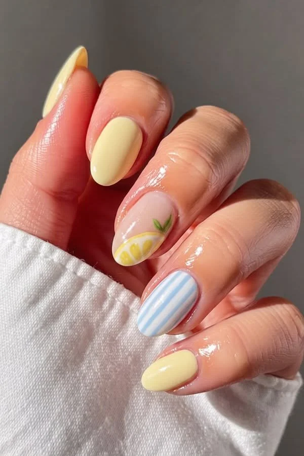 Trendy summer nail designs for 2026 showcasing vibrant colors and styles.