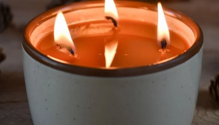 Testing various candle fragrance oils for crafting handmade candles