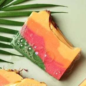 Homemade Triple Butter Mango Soap made with natural ingredients
