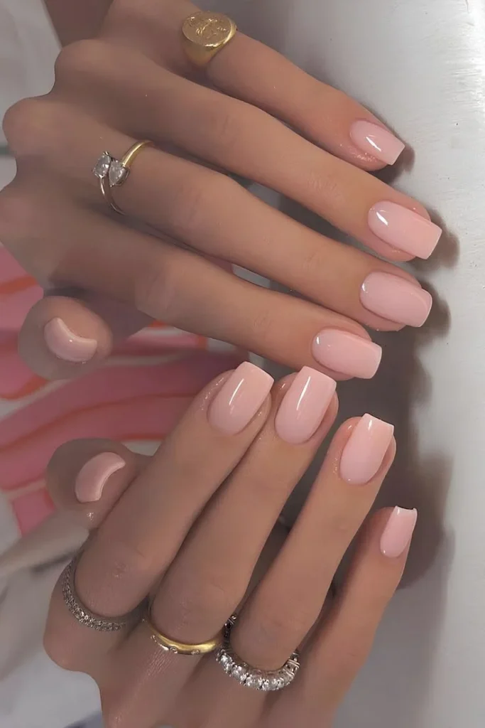 Beautifully manicured BIAB nails showcasing the latest nail trend.