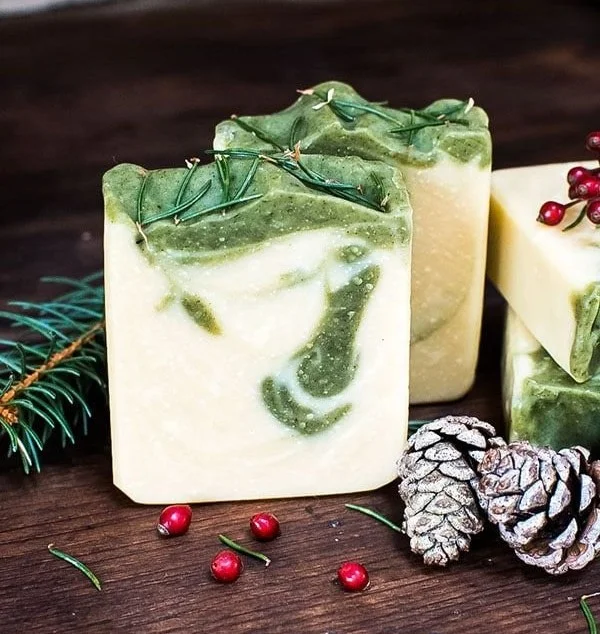 Handmade Winter Spice Pine Soap recipe for easy soap making.